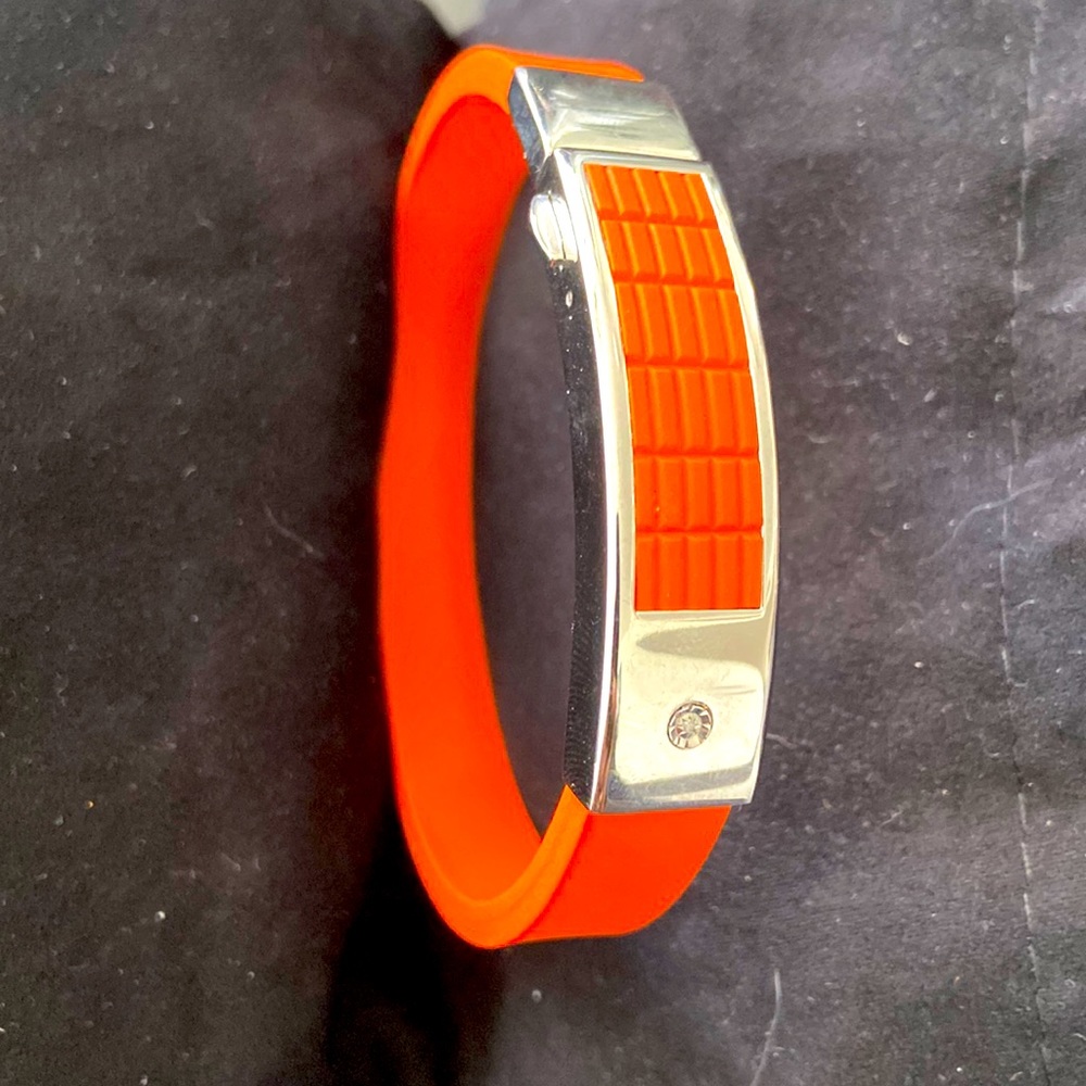 Morellato Bracelet S019708B Orange and Polished Steel With Natural Diamond